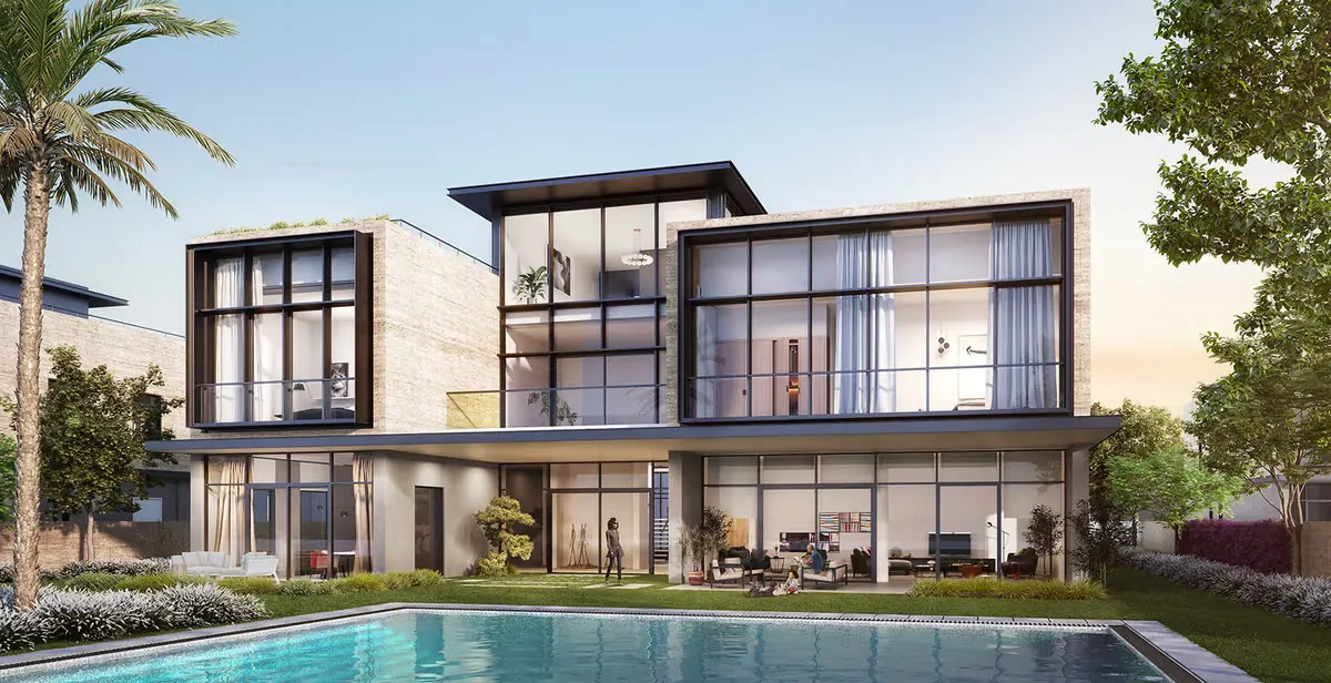 Trophy villa in Dubai Hills Golf Place with private pool and modern architecture