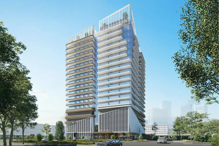 High-yield studio apartment building in JVC with balcony layouts