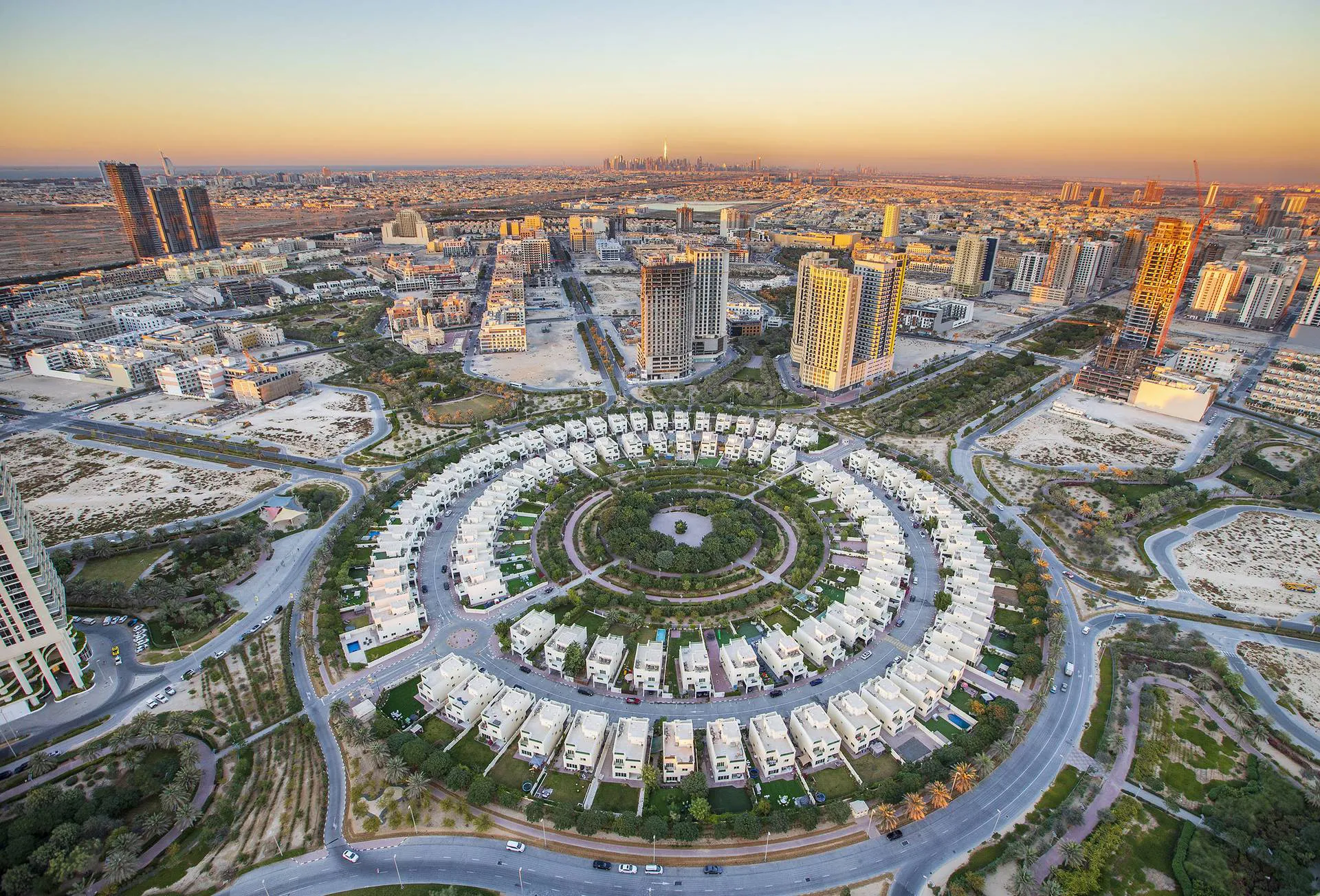 Jumeirah Village Circle JVC aerial